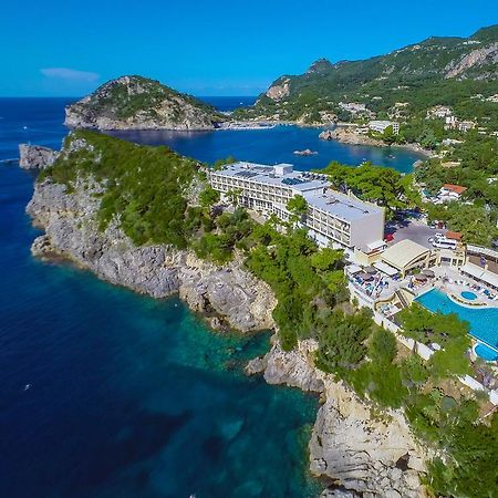 Akrotiri Beach Resort Hotel - Adult Friendly Paleokastritsa Luaran gambar Aerial view of the resort