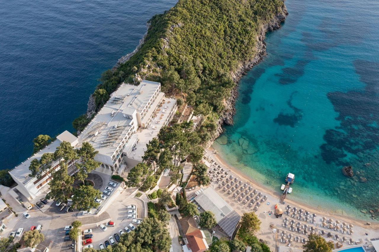 Akrotiri Beach Resort Hotel - Adult Friendly Paleokastritsa Luaran gambar Aerial view of the resort