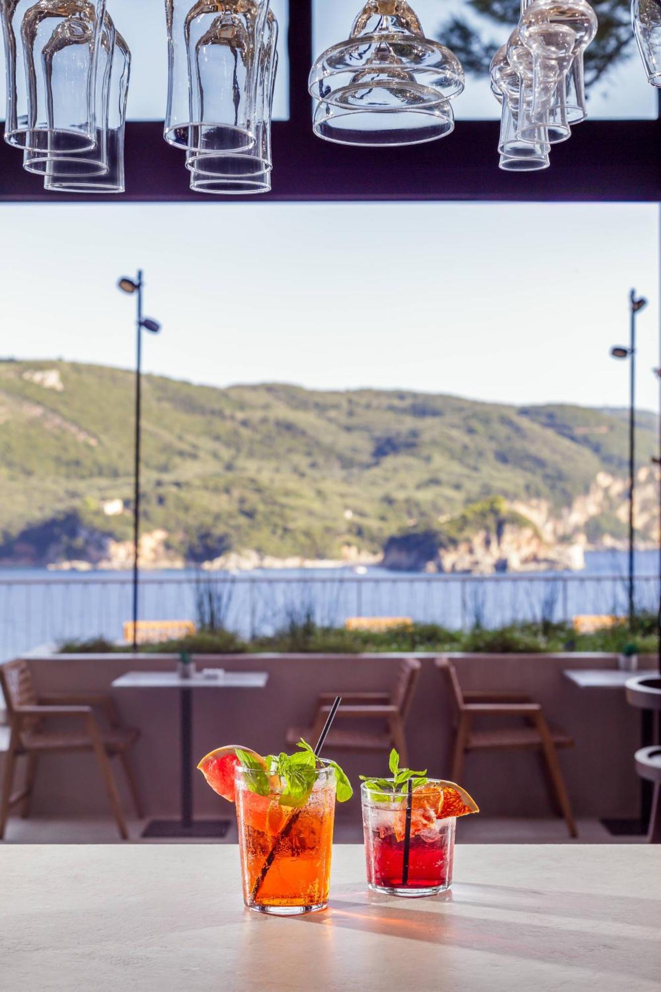 Akrotiri Beach Resort Hotel - Adult Friendly Paleokastritsa Luaran gambar View of the bay from the hotel